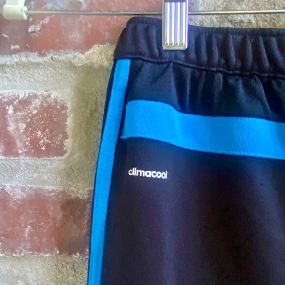 Adidas Climacool Boys Track Bottoms, Black with Blue Accents, Size S. - Picture 9 of 13